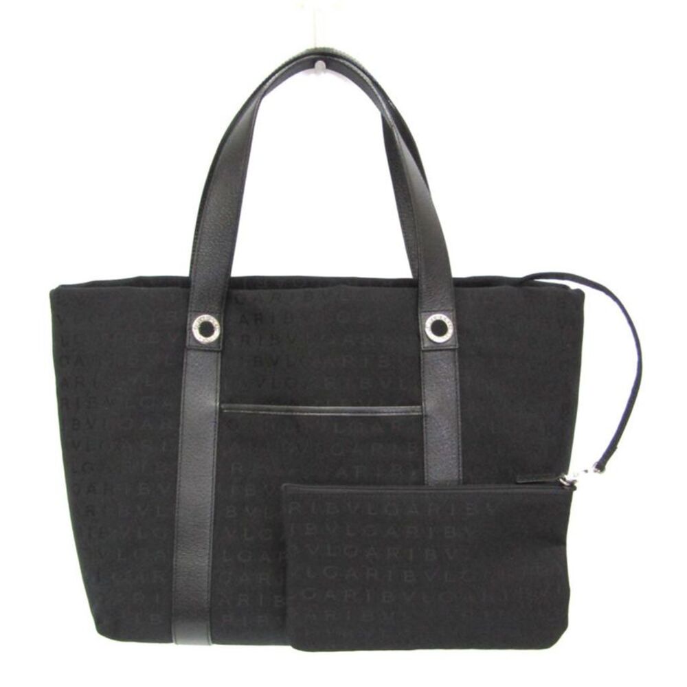 Bvlgari Logomania Canvas Black Canvas Tote Bag Bag